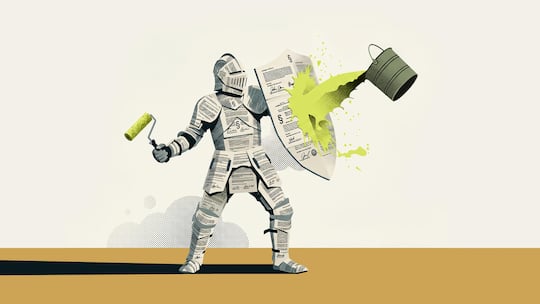 Ist der Umbau am Ende teurer oder anders ausgeführt als gedacht? Die meisten Probleme entstehen wegen Missverständnissen. Um diesen vorzubeugen, lohnt es sich, Offerten einzuholen und Aufträge schriftlich zu. Illustration eines Ritters in Vertrags…