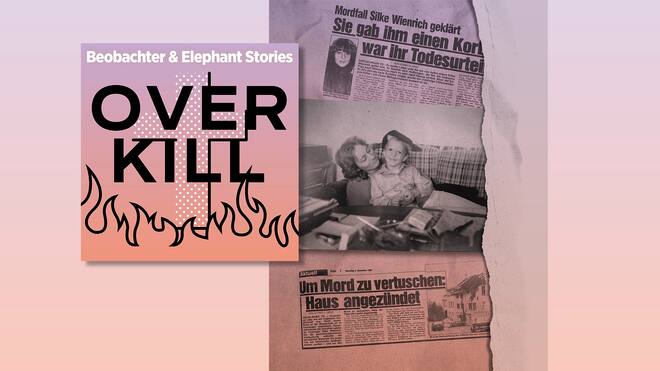 Wer hat seine Mutter ermordet? Die True-Crime-Serie sucht Antworten Eine Mutter wurde 1989 ermordet – ihr Sohn sucht noch immer Gerechtigkeit. Illustration aus Podcast-Cover, Foto von Privat und Zeitungsausrissen.