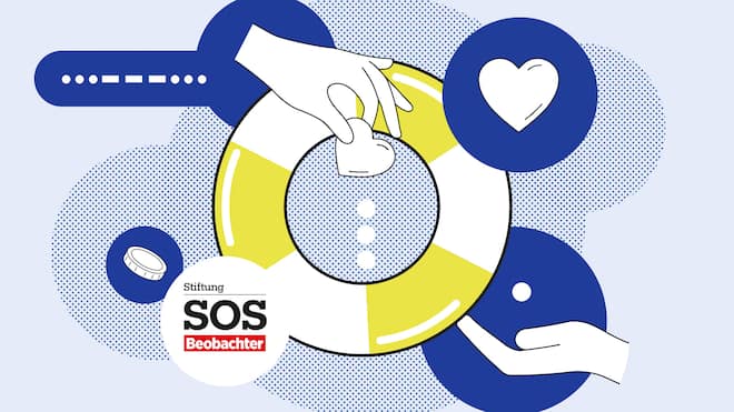 Helfen, wo sonst niemand hilft Illustration SOS Beobachter