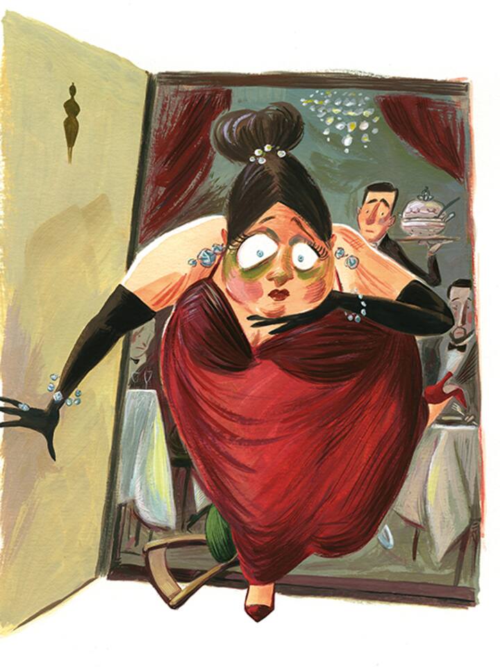 Frau mit Salmonellen-Vergiftung