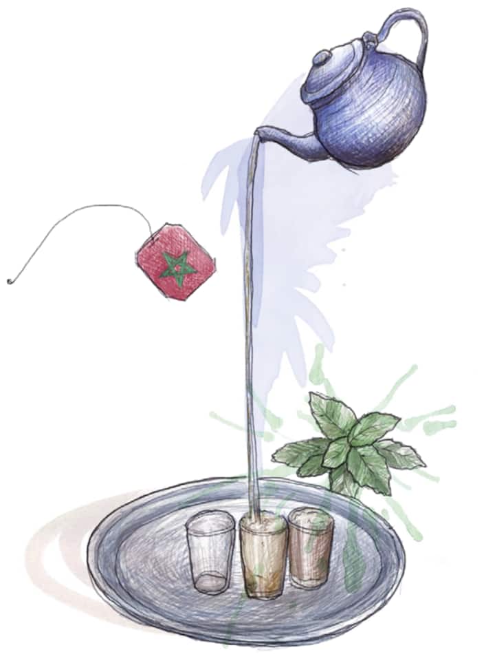 Tee in Marokko: Grüntee mit Minze