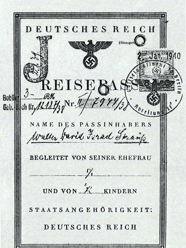 Walter Strauss' reichsdeutscher Pass
