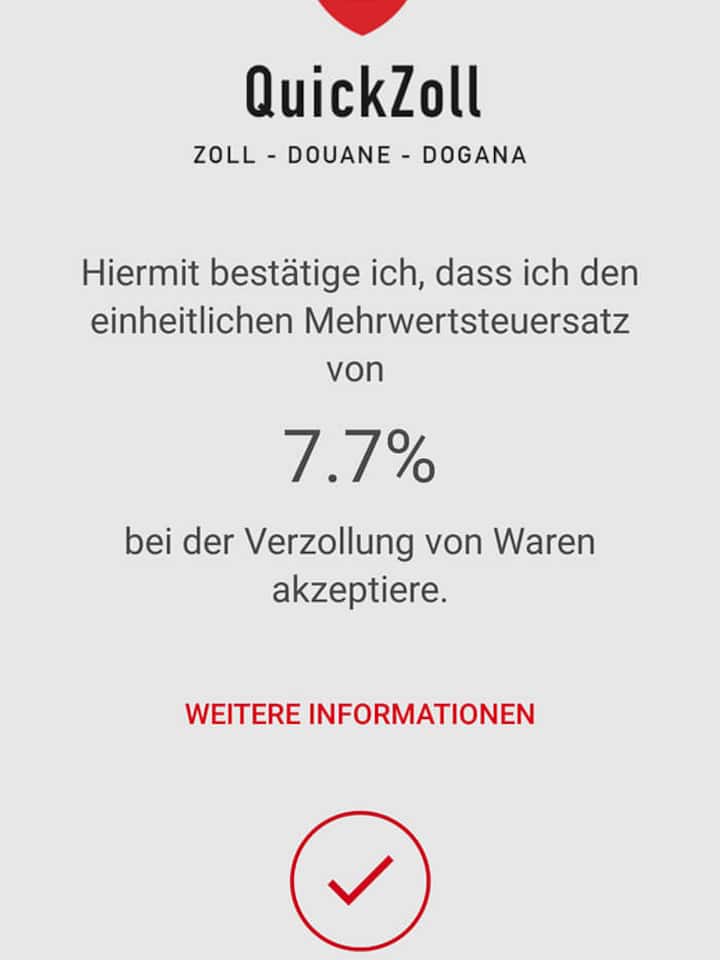 QuickZoll: einheitlicher MwSt-Satz