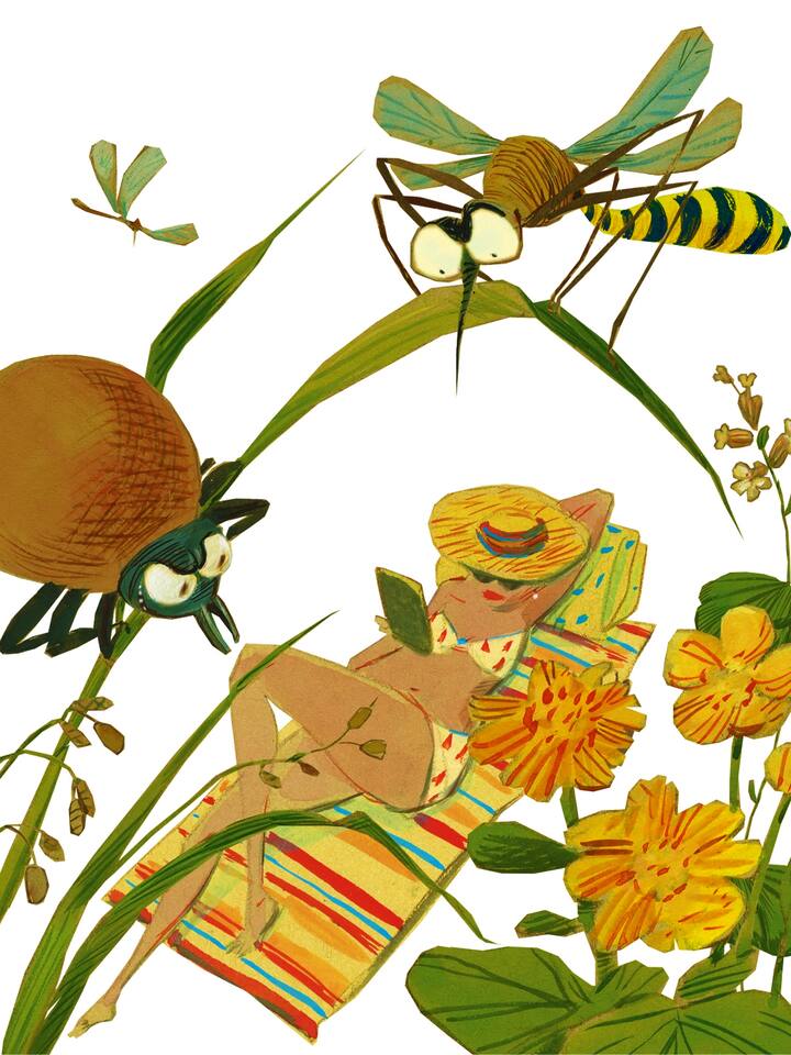 Illustration: Zecke und Insekt