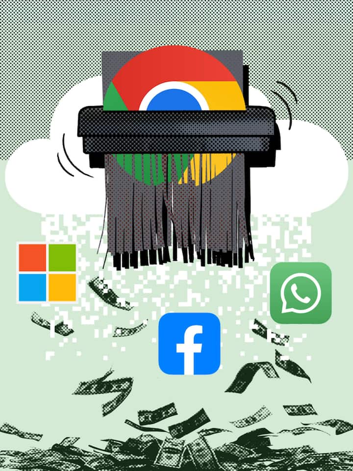 Logos von Facebook, Microsoft, etc. - Die Schweiz pumpt jährlich Milliarden Franken in US-Techkonzerne. Ein Netzwerk bringt jetzt Behörden und Firmen zusammen, um den Absprung von Microsoft, Google und Co. zu ermöglichen. Die Nachfrage ist gross