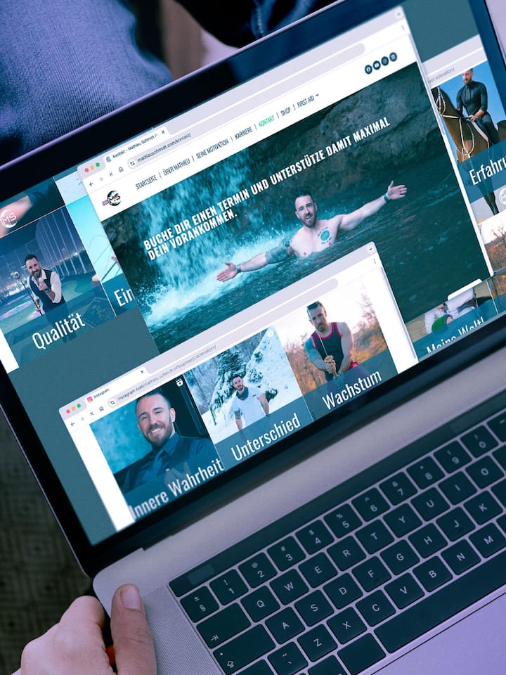 Blick auf die Website von Mathieu Schmidt - Ein Schweizer inszeniert sich in Dubai als Traumatherapeut und Coach. Das zieht auch besonders verletzliche Menschen an. Sie gehen damit für teures Geld ein Risiko ein