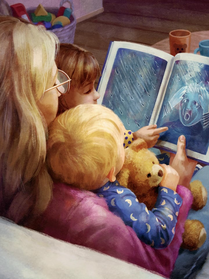 Ein Familienvater nimmt sich kurz nach Weihnachten das Leben.
Er hinterlässt eine Frau, zwei Kinder – und viele offene Fragen. Illustration von Lucy Kägi.