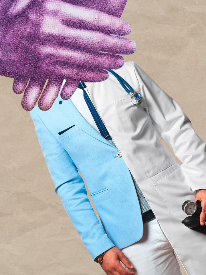 Collage zum Thema "Ein Zürcher Onkologe hat als Verwaltungsrat einer Werbefirma über eine Million Franken an Sponsoringgeldern von der Pharmaindustrie angenommen. Der Fall wirft ein Schlaglicht auf die versteckten Interessenkonflikte in der Schweiz…