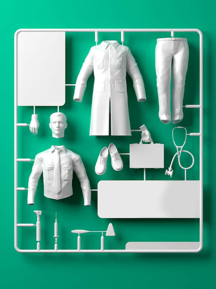 9 Tipps im Umgang mit dem Vertrauensarzt Eine Spielzeugfigur bestehend aus mehreren Plastikteilen zeigt einen Arzt sowie Gegenstände, die ein Arzt typischerweise für eine Behandlung braucht. Vertrauensärzte kommen bei erkrankten Arbeitnehmenden oft zum Zug, um medizinische Gutachten durchzuführen und um so weitere Versicherungsleistungen abzuklären. Was Betroffene wissen müssen.