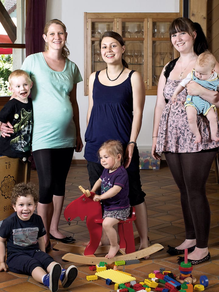 Der erste Schrei zu Hause