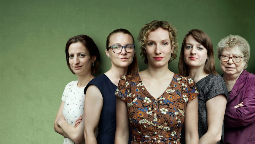 Franziska Zemp, Nora Bienz, Anne-Sophie Keller, Nicole Janouschek und Christiane Brunner
