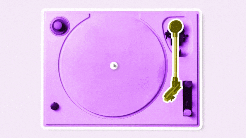 Beobachter Schöner Scheiden: Eine mit einem gebrochenen Herzen versehene Vinylscheibe wird auf einen Plattenspieler gelegt.