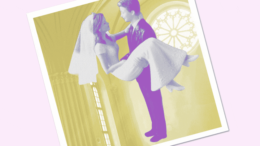 Beobachter Schöner scheiden: Bild von Brautpaar reisst auseinander und dahinter wird ein Teller sichtbar, das zu Boden fällt und zerspringt