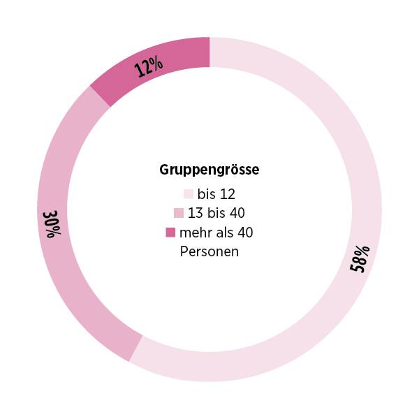 Infografik: Gruppengrösse von Selbsthilfegruppen