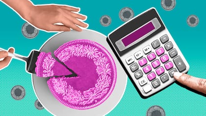 Ein runder Kuchen, der so aussieht wie eine Geldmünze, ist angeschnitten und ein Stück wird mit einem Tortenheber herausgenommen, daneben befindet sich ein Taschenrechner. Das Schweizer Erbrecht bestimmt, wer wie viel erbt und welche Personen mit einem Pflichtteil geschützt sind. Erfahren Sie im Erbrechner des Beobachters, wie hoch die Erbquote in Ihrem Fall ist.