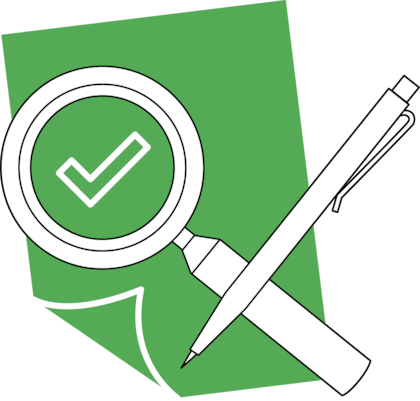 Eine Lupe wird vor ein grünes Blatt Papier gehalten, um ein Arbeitszeugnis zu analysieren. Die Rechtsexpertinnen und Rechtsexperten aus dem Beobachter-Beratungszentrum prüfen im «Arbeitszeugnis-Check», ob Ihr Leistungsausweis korrekt und vollständig ist. Buchen Sie jetzt einen Beratungstermin und erhalten Sie eine Analyse Ihres Arbeitszeugnisses, um mögliche Ungereimtheiten zu entdecken.