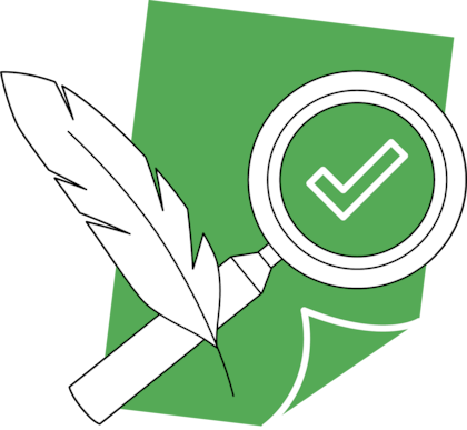 Eine Lupe wird vor ein grünes Blatt Papier gehalten und eine Schreibfeder setzt zum Schreiben an. Die Rechtsexpertinnen und Rechtsexperten aus dem Beobachter-Beratungszentrum prüfen im «Testament-Check», ob Ihr Letzter Wille gültig, klar und vollständig verfasst ist. Buchen Sie jetzt einen Beratungstermin und erhalten Sie eine Analyse Ihres Vorsorgedokuments.