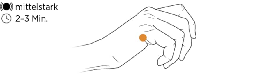 Akupressur-Druckpunkt gegen allergische Reaktion