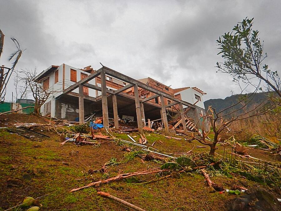 Komplett zerstört: Das Haus der Familie nach dem Hurrikan.