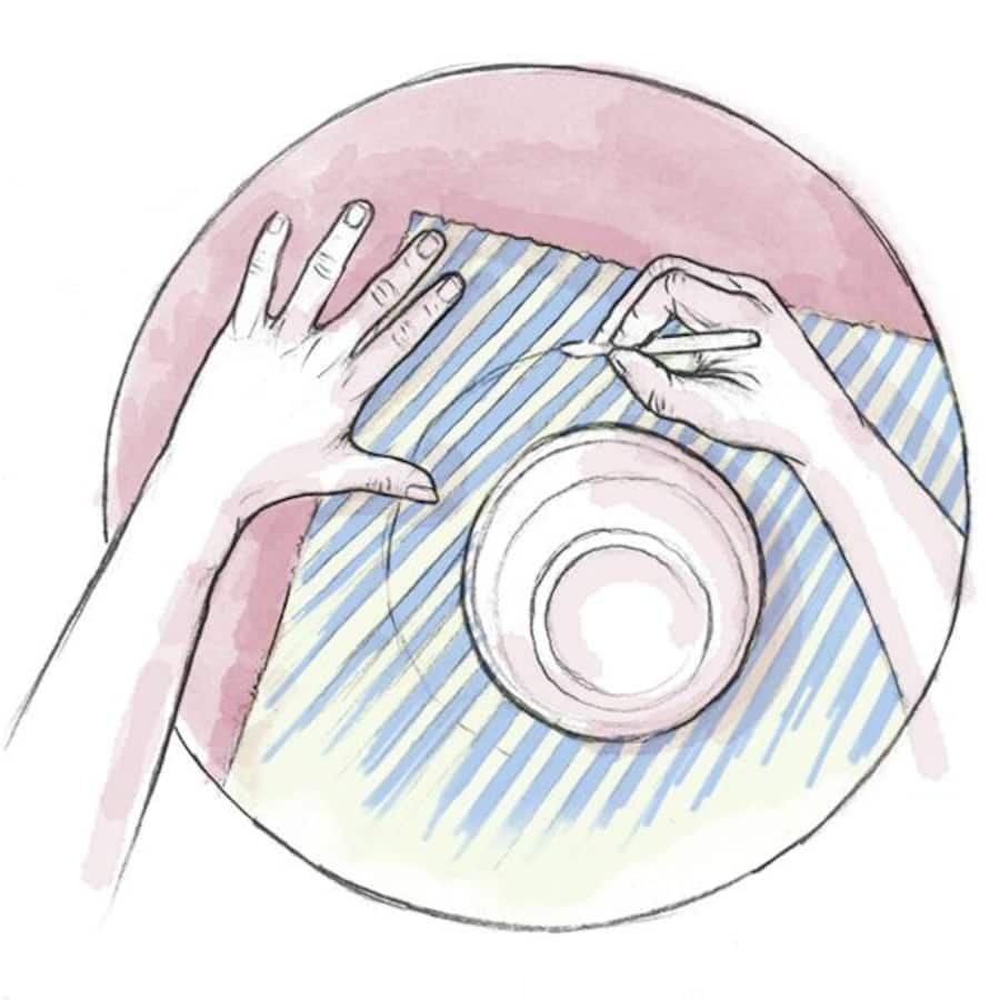 Bienenwachstuch anzeichnen