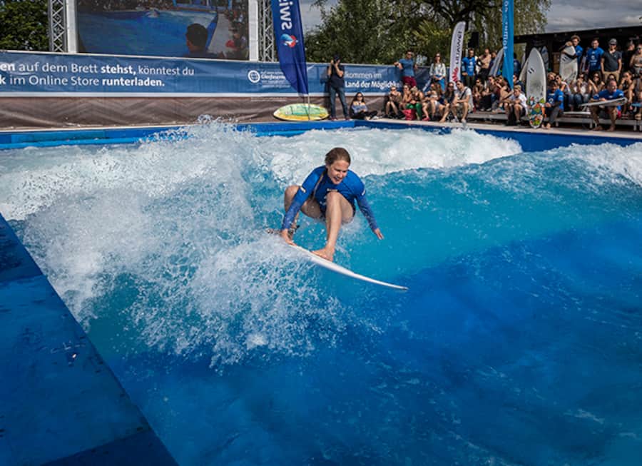 Citywave in der Stadt Zürich.