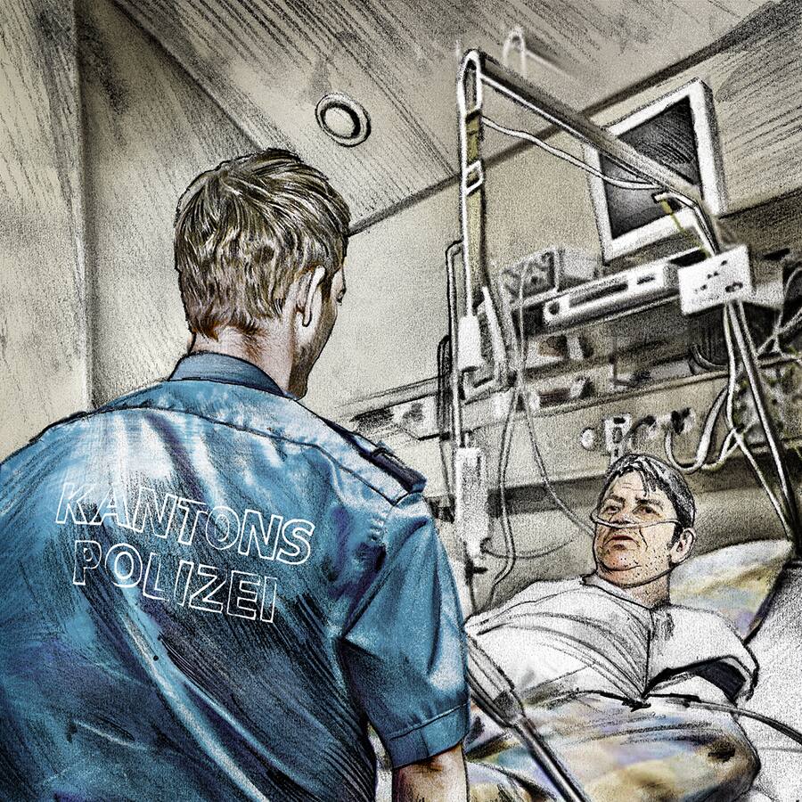 Nach der Operation stand ein Polizist am Spitalbett. Er, das Opfer, solle auf die Anzeige verzichten.