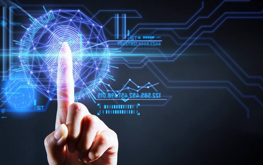 Illustration digitaler Fingerabdruck