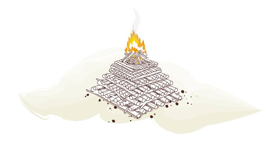 Pagodenfeuer Illustration