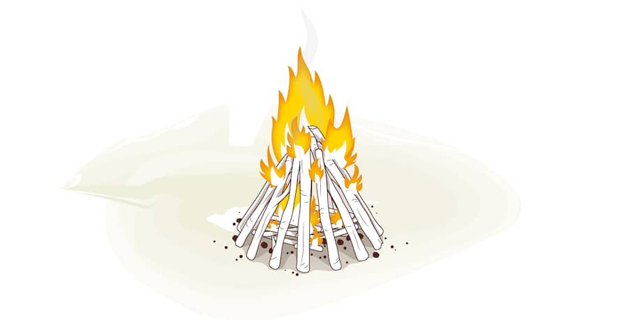 Pyramidenfeuer Illustration