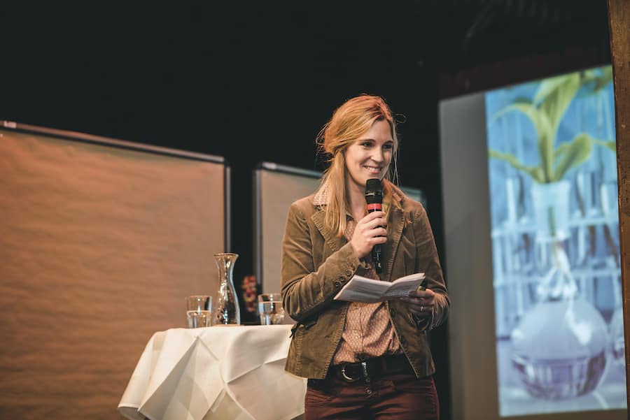 Corina Gredig bei der Gründungsfeier des GLP-Labs