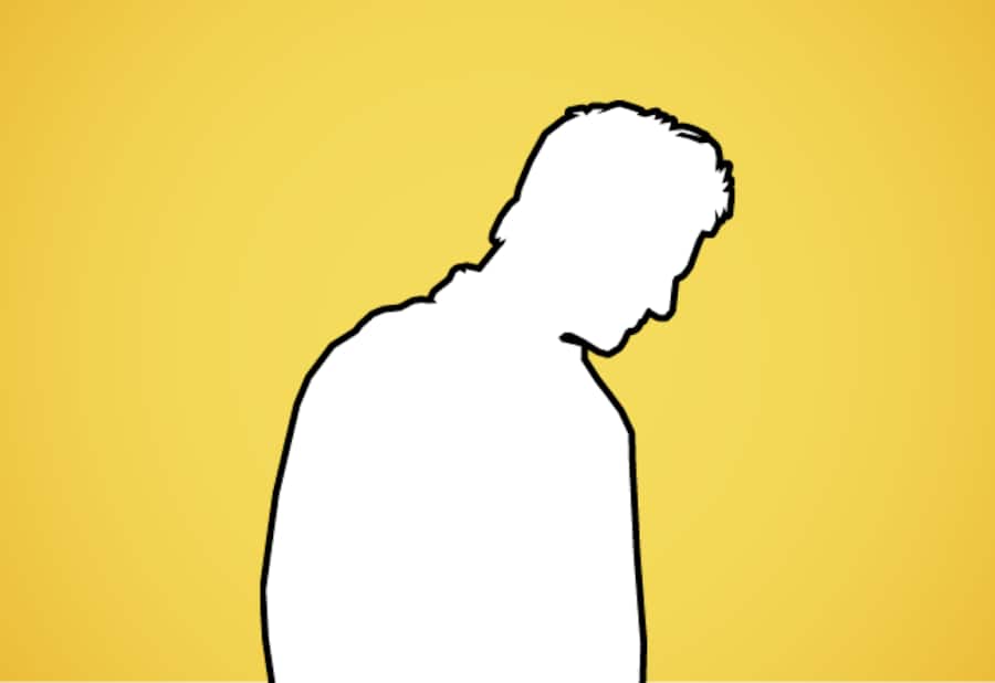 Illustration Einsamer Mann