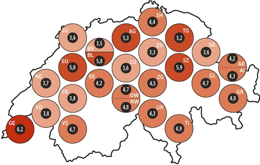 Infografik: Waffenerwerbsscheine in der Schweiz