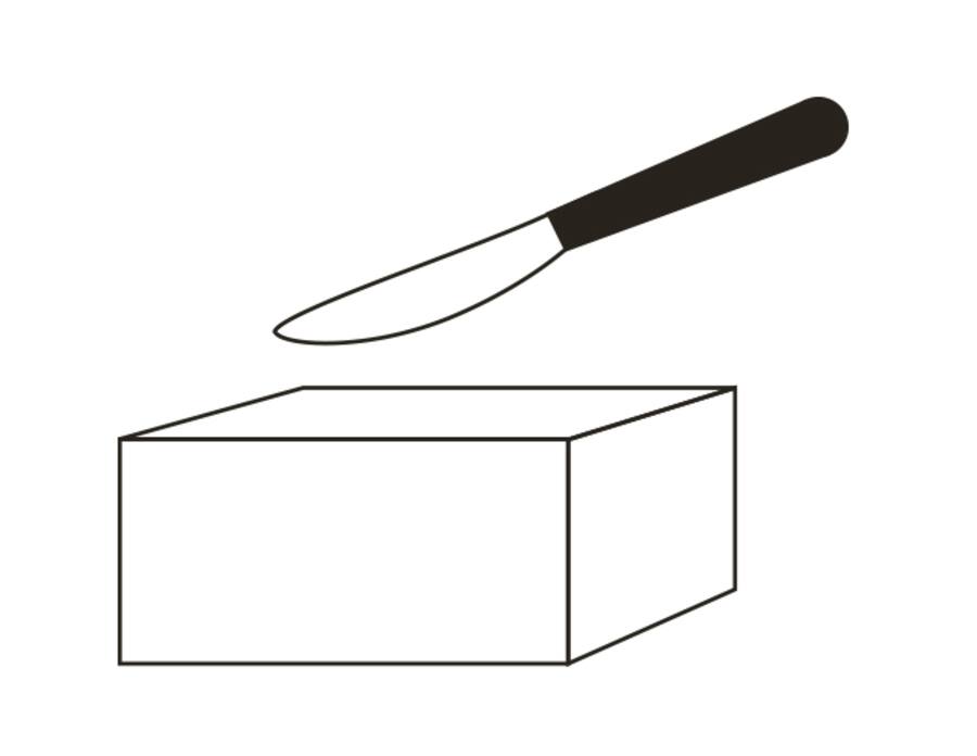 Teilen Sie diesen Kuchen mit drei geraden Schnitten in acht gleich grosse Stücke.