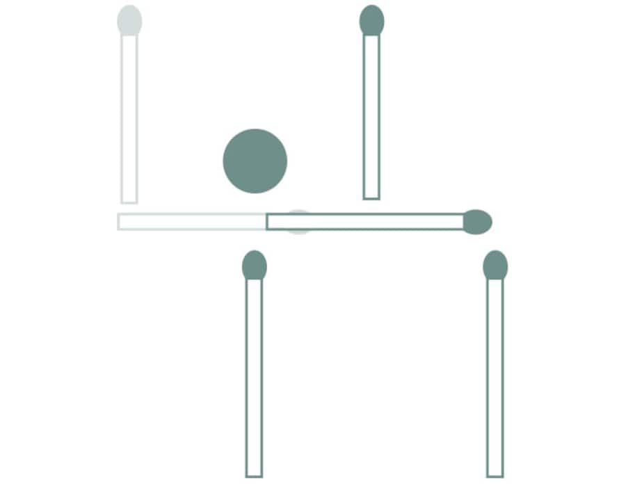 Streichhölzer bewegen Lösung