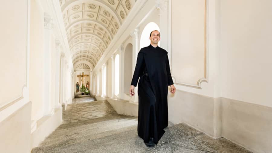 Blick ins Benediktinerkloster von Disentis