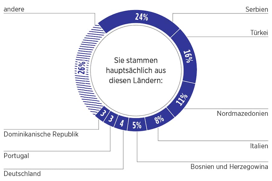 Infografik zur Herkunft der rückgestuften Personen