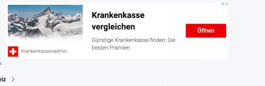 Schweizer Berge, ein Schweizerkreuz: So wirbt das Vergleichsportal