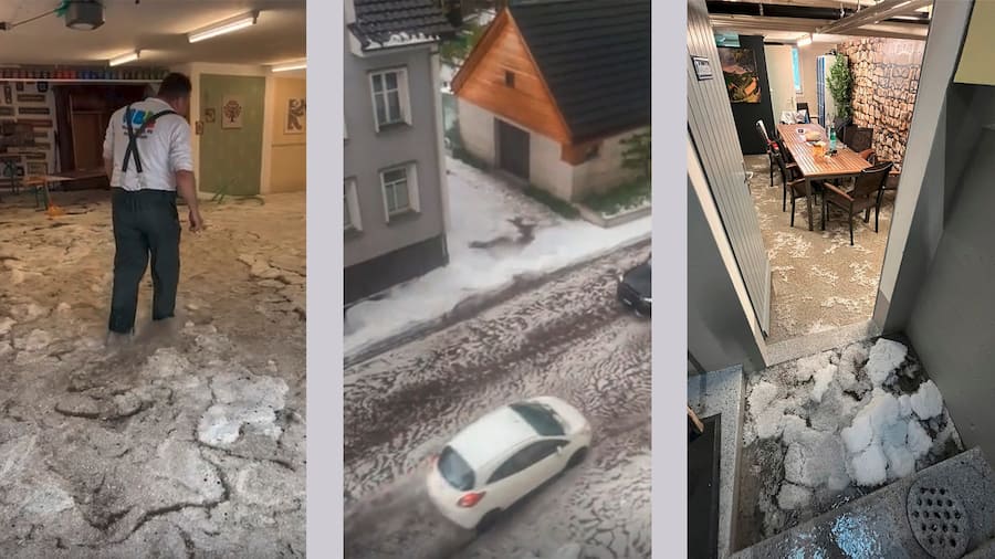 Hagelschäden in Flawil SG - In der Ostschweiz kam es diese Woche zu starken Regenfällen, Eisregen und Überflutungen. Wer kommt für den Schaden auf? Antworten auf die wichtigsten Fragen