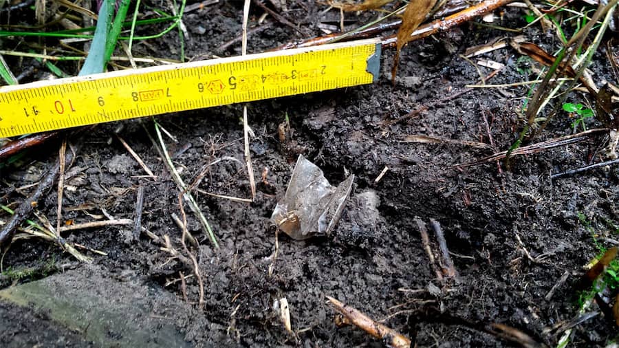 Plastikmüll in der Bünzaue in Möriken AG