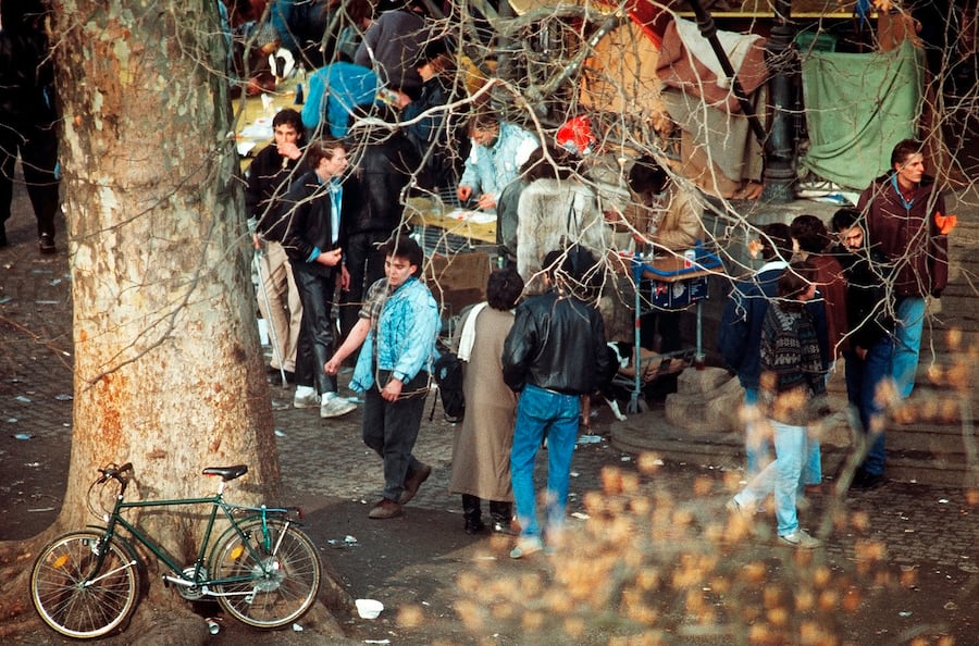 Anfang der 90er-Jahre: Der «Needle-Park» am Platzspitz in Zürich