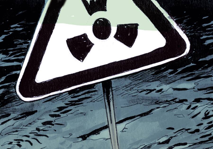 Warnschild Atomunfall