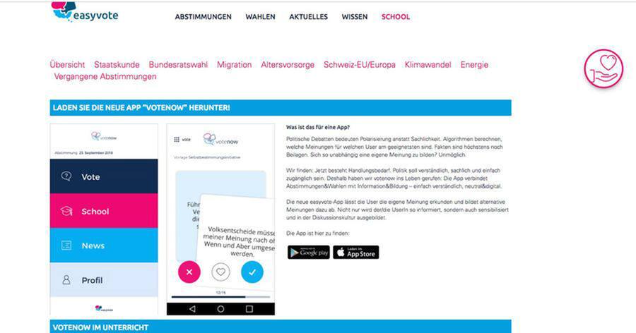 Screenshot Website Easyvote
