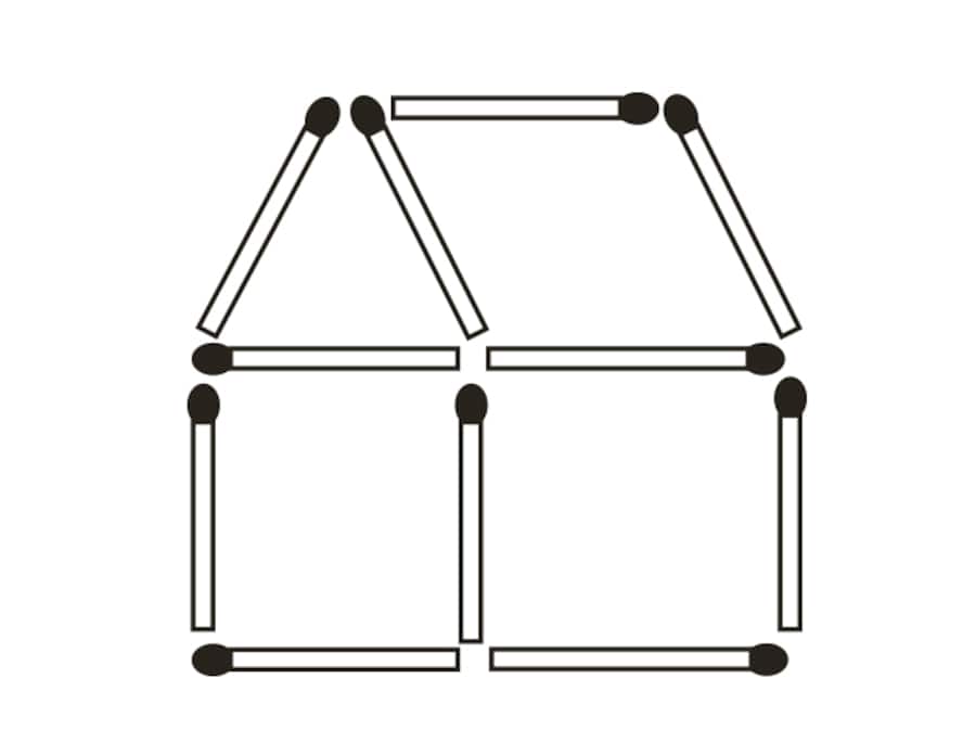 Ein Haus mit Streichhölzern