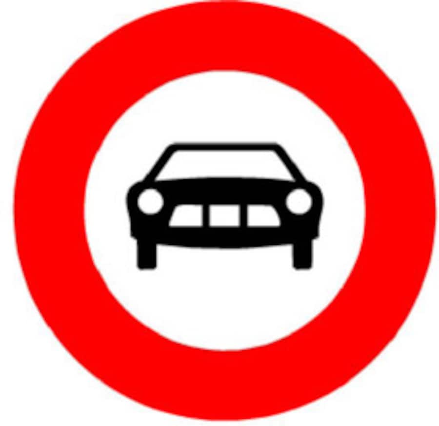 Verbot für Motorwagen